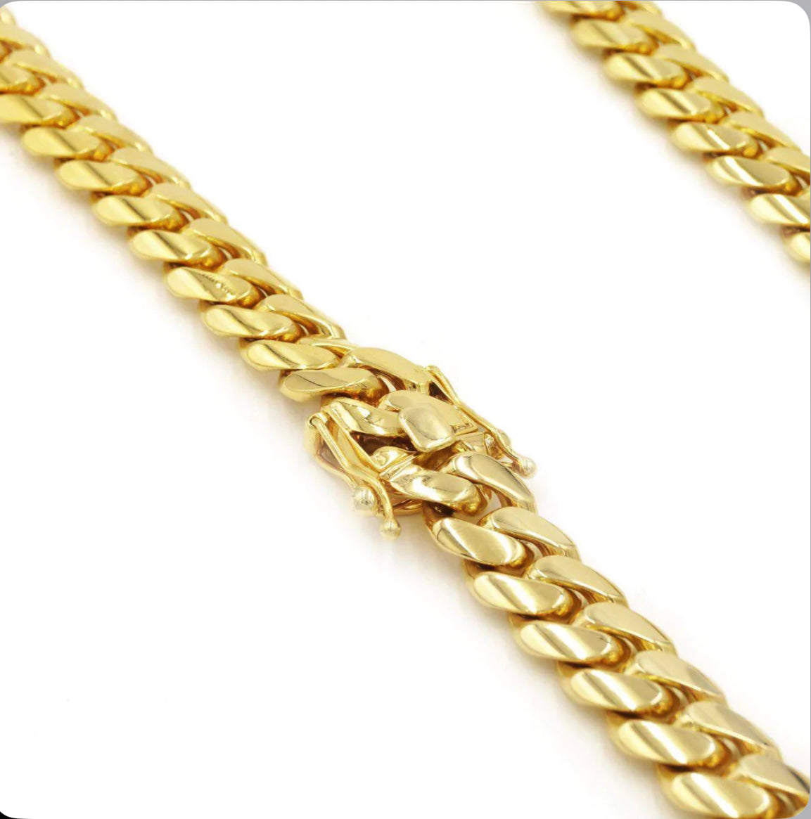 necklace cuban link 10mm 10k